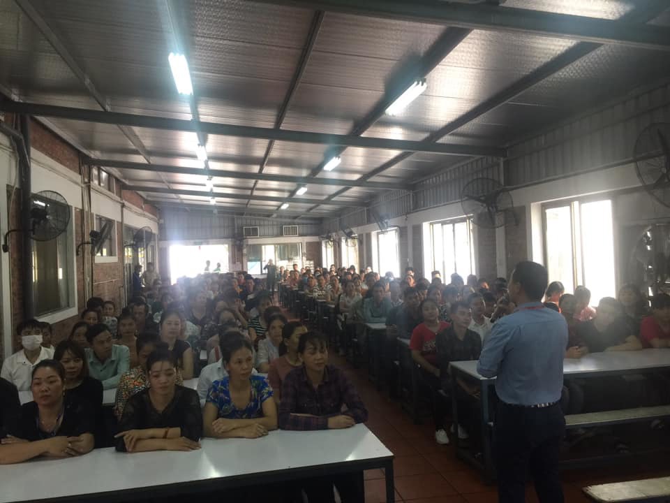 Occupational safety and hygiene training at Vinamode Fashion International Company