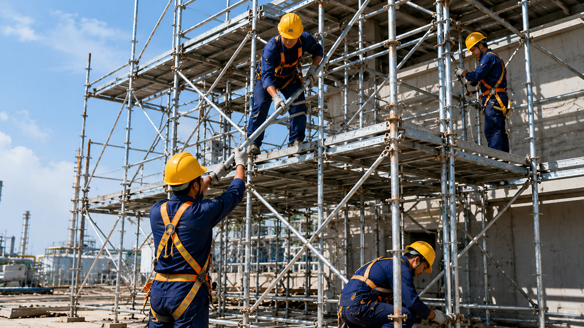 Scaffolding erection