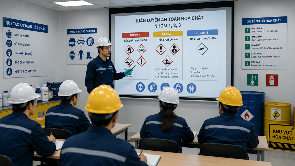 Chemical safety training for Groups 1, 2, and 3