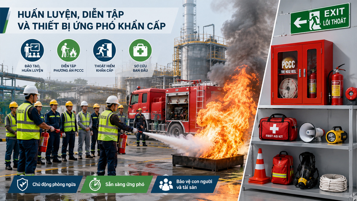 Training, drills, and emergency response equipment