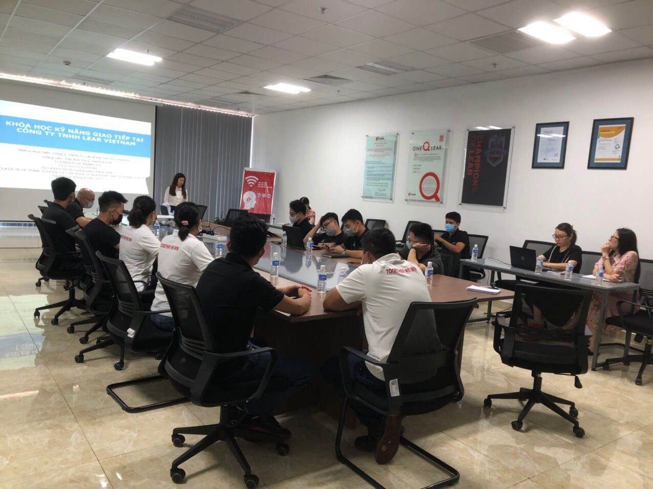 ISOS training communication skills at Lear VietNam Company